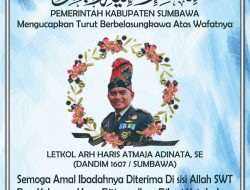 Iklan Pemda Sumbawa Turut Berbelasungkawa Atas Wafatnya Dandim 1607/SB