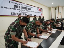 Danrem 162/WB Pimpin Pencanangan Pembangunan Zona Integritas