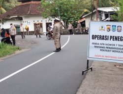 Polsek Narmada Sambangi Desa Laksanakan Oprasi Yustisi