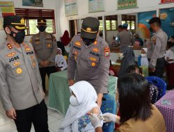 Kapolres Batu Bara AKBP Jose D.C Tinjau Langsung Vaksinasi 6 – 11 SD Negeri 19 Sumber Padi   