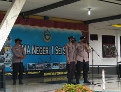 Penerimaan Anggota Polri T.A 2022, Polsek Indrapura dan Pesonil Bintara Noken Sosialisasi di SMA Negeri 01 Sei Suka