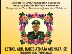 Iklan Keluarga Besar Sekretariat DPRD sumbawa Mengucapkan Turut Berbelasungkawa Atas Wafatnya Dandim 1607/SB
