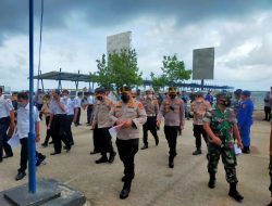 Kapolres Lombok Utara Cek Koridor transportasi Di Pelabuhan Bangsal