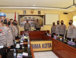 Kapolres Bima Kota Ikuti Rapim Polri Tahun 2022 Via Zoom Meeting