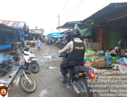 Berikan Pelayanan Prima Samapta Polres Batubara Lakukan Patroli Secara Dialogis Di Pasar