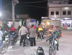 Jaga Kamtibmas Polsek Medang Deras Dan TNI Patroli Blue Light