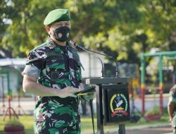 Jajaran Korem 162/WB Gelar Apel Persiapan Pengamanan Aksi Unras 11 April 2022
