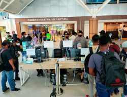 Polres Loteng  Lakukan Patroli Pengamanan Hingga Puncak Mudik di Bandara BIZAM 