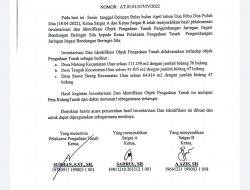 Inilah Pengumuman Hasil Inventarisasi dan Indentifikasi Objek Pengadaan Tanah Pengembangan JI BBS