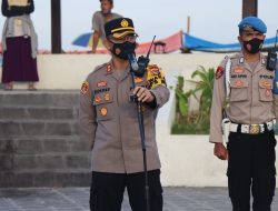Polresta Mataram Gelar Apel Pengamanan Perayaan Lebaran Topat