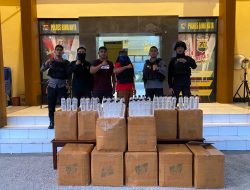 Unit Turjawali Polres Bima Kota Gagalkan Pengedaran Sebanyak 936 Botol Moke