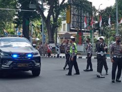 Personel Polresta Mataram Amankan Kirab Latsitarda Nusantara Tahun 2022