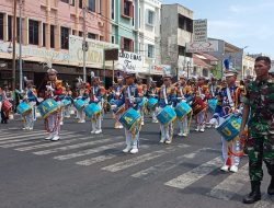 Drum Band Taruna-Taruni Latsitarda Nusantara Ke 42 Tahun 2022 Semarakkan Kota Mataram