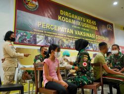Menjelang HUT Kodam IX/Udayana Ke-65, Korem 162/WB Gelar Serbuan Vaksinasi Covid-19