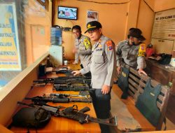 Bag Logistik Polres Batubara Cek BMN Ranmor Dan Senpi Polsek Lima Puluh