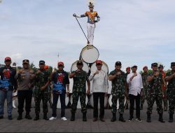 Polres Loteng Gelar Pengamanan Kegiatan Parade Marching Band Cakra Wahan Paksa Taruna Akademi TNI AU