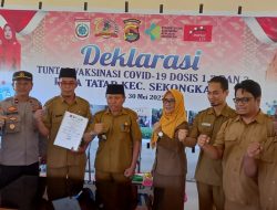 Kapolres KSB Apresiasi Capaian 85% Vaksinasi Covid-19  Di Desa  Tatar