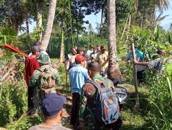 Koramil 1615-11/Aikmel Bersinergi Bantu Pembuatan Jalan Tani