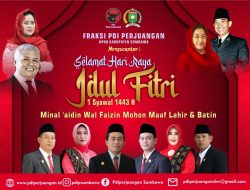 F-PDIP DPRD Kab. Sumbawa Mengucapkan Selamat Hari Raya Idul Fitri 1443 H