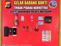 3  Pengedar di  Tangkap  Tim Opsnal  Resnarkoba Polresta Mataram