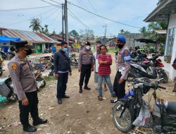 Kanit Samapta Dan Kanit Binmas Ipda Rener H Tambunan Cek Pasar Rakyat