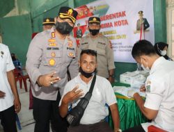 Bhakti Kesehatan Rangkaian HUT Bhayangkara, Polres Bima Kota Giat Vaksinasi