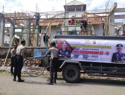 HUT Bhayangkara Ke-76, Polres Dompu Bagi air Bersih Ke Tempat Ibadah