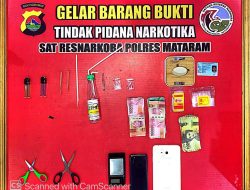 Tim Opsnal Resnarkoba  Polresta Mataram Kembali Ringkus Residivis Pengedar Shabu