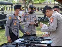 Polres Lotara  Cek Senpi dan Kendaraan Dinas Personil