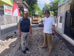 Politisi Gerindra Ansori Tinjau Lokasi Pembangunan Jalan Lingkungan