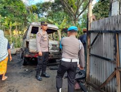 Polsek Kopang Tangani Kebakaran di Dusun Mumbang Desa Montong Gamang