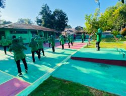 Koramil Labuhan Haji Gelar Olahraga Bersama Persit KCK