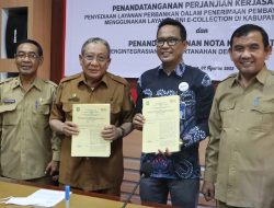 MoU Pembayaran PBB-P2 dan BPHTB Melalui BNI E-Collection, Ini Pesan Bupati Haji Mo