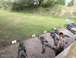 Asah Kemahiran Prajurit, Danyon Gelar Lomba Menembak Antar Kompi Dalam Rangka HUT Yonif 742/SWY