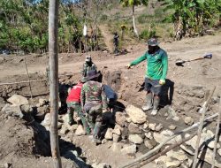 Wujud Kebersamaan Satgas TMMD 114 Dan Masyarakat Terlihat Dari Progress Pengerjaan Setiap Sasaran Fisik 