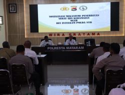 Dit Intelkam Polda NTB Sosialisasi Mekanisme Penerbitan Surat Ijin di Polresta Mataram