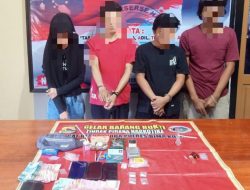 Empat Pelaku Kejahatan Narkotika di Tangkap Polisi