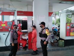 Antisipasi Dampak Kenaikan BBM, Polres Sumbawa Lakukan Patroli Di SPBU