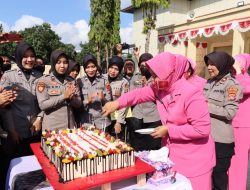 Polres Loteng Gelar syukuran Sambut HUT Polwan & Sukses Amankan Pilkades