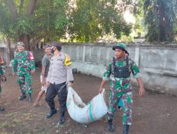 Sinergitas Bhabinkamtibmas & Babinsa  Bergotong Royong