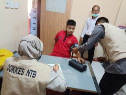 Biddokkes Polda NTB  Cek Kesehatan Tahanan