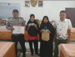 Polsek Medang Deras Pantau Penyaluran BLT Di Desa Durian