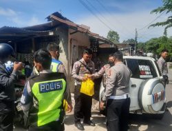 Sat Lantas Polresta Mataram Bagikan Sembako