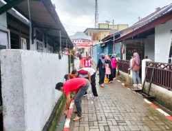 Bhabinkamtibmas  Ajak Warga Gotong Royong