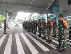 Jelang KTT G-20 Di Bali, Kodim Loteng Gelar Apel Kesiapan Di Bandara Bizam Lombok