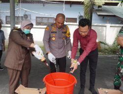 Kapolresta Mataram Hadiri Pemusnahan Barang Bukti Bea Cukai Mataram