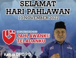DPC Partai Demokrat Sumbawa Mengucapkan Selamat Hari Pahlawan 10 November 2022