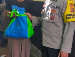 Bhabinkamtibmas Dasan Agung Baru Sampaikan Bantuan Kapolresta