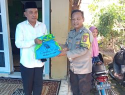 Bhabinkamtibmas Pejeruk Hafir Layatan Dan Berikan Santunan