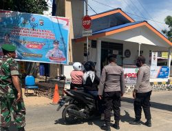 Personil Polsek Kawasan Pelabuhan Poto Tano Cek Posko PPKM